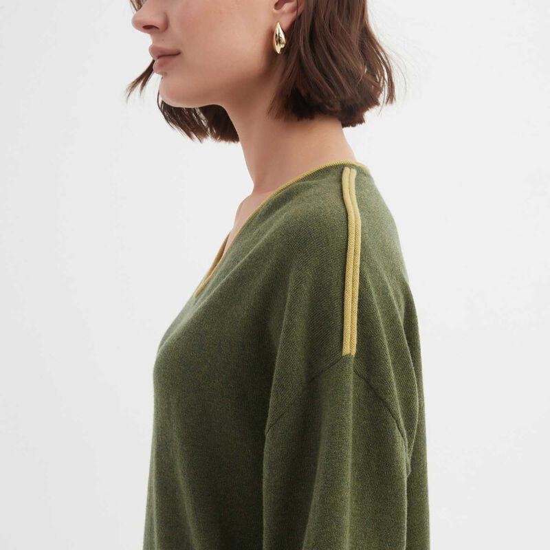 TIRELLI Contrast Trim Knit Jumper image number 2